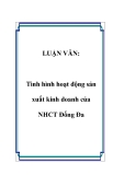 LUẬN VĂN:  Tình hình hoạt động sản xuất kinh doanh của NHCT Đống Đa