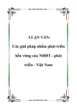 LUẬN VĂN:  Các giải pháp nhằm phát triển bền vững của NHĐT - phát triển - Việt Nam