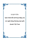 LUẬN VĂN:  Quá trình đổi mới hoạt động của các ngân hàng thương mại quốc doanh Việt Nam