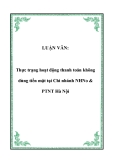 LUẬN VĂN:  Thực trạng hoạt động thanh toán không dùng tiền mặt tại Chi nhánh NHNo & PTNT Hà Nội