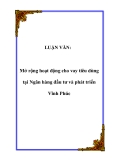 LUẬN VĂN:  Mở rộng hoạt động cho vay tiêu dùng tại Ngân hàng đầu tư và phát triển Vĩnh Phúc