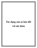 Tác dụng của su hào đối với sức khỏe