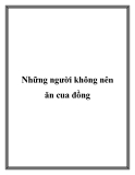 Những người không nên ăn cua đồng