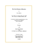 Research " The Social Return to Education  "