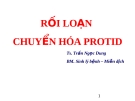 Bài giảng: RỐI LOẠN  CHUYỂN HÓA PROTID