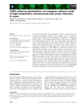 Báo cáo khoa học: CAP2 enhances germination of transgenic tobacco seeds at high temperature and promotes heat stress tolerance in yeast