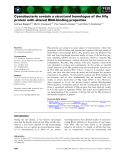 Báo cáo khoa học: Cyanobacteria contain a structural homologue of the Hfq protein with altered RNA-binding properties