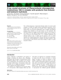 Báo cáo khoa học: X-ray crystal structures of Phanerochaete chrysosporium Laminarinase 16A in complex with products from lichenin and laminarin hydrolysis