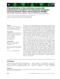 Báo cáo khoa học: Characterization of the restriction enzyme-like endonuclease encoded by the Entamoeba histolytica non-long terminal repeat retrotransposon EhLINE1