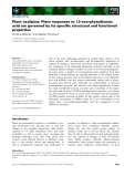 Báo cáo khoa học: Plant oxylipins: Plant responses to 12-oxo-phytodienoic acid are governed by its speciﬁc structural and functional properties