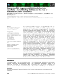 Báo cáo khoa học: Caenorhabditis elegans metallothionein isoform speciﬁcity – metal binding abilities and the role of histidine in CeMT1 and CeMT2