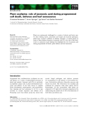 Báo cáo khoa học: Plant oxylipins: role of jasmonic acid during programmed cell death, defence and leaf senescence