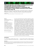 Báo cáo khoa học: Advanced glycation end products and lipopolysaccharide synergistically stimulate proinﬂammatory cytokine⁄chemokine production in endothelial cells via activation of both mitogen-activated protein kinases and nuclear factor-jB