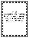 Đề tài PHÂN TÍCH CÁC PHƯƠNG ÁN BỐ TRÍ TRUYỀN ĐỘNG VỀ ƯU NHƯỢC ĐIỂM VÀ PHẠM VI ỨNG DỤNG