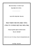 Luận văn: Phát triển thương hiệu tổng công ty cổ phần Dệt May Hòa Thọ