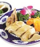 Gà thả vườn hấp xốt gừng