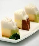 Cách làm thạch rau câu trái cây, thạch kem chocolate, thạch pho mát - Flan trái cây , flan kem chocolate, flan pho mat