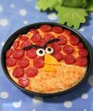 Hướng dẫn làm Pizza Angry bird xúc xích siêu ngon!!!