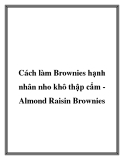 Cách làm Brownies hạnh nhân nho khô thập cẩm Almond Raisin Brownies