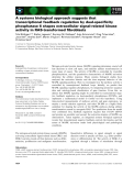 Báo cáo khoa học: A systems biological approach suggests that transcriptional feedback regulation by dual-speciﬁcity phosphatase 6 shapes extracellular signal-related kinase activity in RAS-transformed ﬁbroblasts