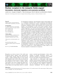 Báo cáo khoa học: Nuclear receptors in the mosquito Aedes aegypti Annotation, hormonal regulation and expression proﬁling