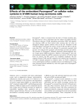 Báo cáo khoa học: Effects of the antioxidant PycnogenolÒ on cellular redox systems in U1285 human lung carcinoma cells
