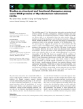 Báo cáo khoa học: Studies on structural and functional divergence among seven WhiB proteins of Mycobacterium tuberculosis H37Rv