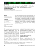 Báo cáo khoa học: Post-ischemic brain damage: targeting PARP-1 within the ischemic neurovascular units as a realistic avenue to stroke treatment