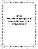 Đề tài về: Tìm hiểu cấu tạo nguyên lý hoạt động của thiết bị năng lương nguyên tử