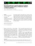 Báo cáo khoa học: Emerging pathways in genetic Parkinson’s disease: Autosomal-recessive genes in Parkinson’s disease – a common pathway?