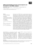 Báo cáo khoa học: Differential binding of human immunoagents and Herceptin to the ErbB2 receptor