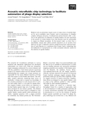 Báo cáo khoa học: Acoustic microﬂuidic chip technology to facilitate automation of phage display selection