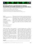 Báo cáo khoa học: Emerging pathways in genetic Parkinson’s disease: Potential role of ceramide metabolism in Lewy body disease