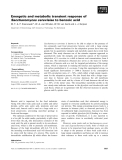 Báo cáo khoa học: Energetic and metabolic transient response of Saccharomyces cerevisiae to benzoic acid