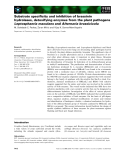 Báo cáo khoa học: Substrate speciﬁcity and inhibition of brassinin hydrolases, detoxifying enzymes from the plant pathogens Leptosphaeria maculans and Alternaria brassicicola