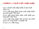 CHƯƠNG 2: THUẾ XUẤT NHẬP KHẨU