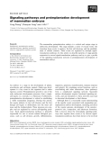 Báo cáo khoa học: Signaling pathways and preimplantation development of mammalian embryos