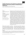 Báo cáo khoa học: Limited suppression of the interferon-b production by hepatitis C virus serine protease in cultured human hepatocytes