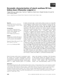 Báo cáo khoa học: Enzymatic characterization of starch synthase III from kidney bean (Phaseolus vulgaris L.)