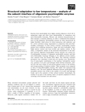 Báo cáo khoa học: Structural adaptation to low temperatures ) analysis of the subunit interface of oligomeric psychrophilic enzymes