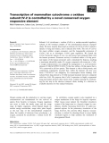 Báo cáo khoa học: Transcription of mammalian cytochrome c oxidase subunit IV-2 is controlled by a novel conserved oxygen responsive element