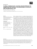 Báo cáo khoa học: Lending a helping hand, screening chemical libraries for compounds that enhance b-hexosaminidase A activity in GM2 gangliosidosis cells