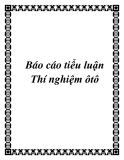 Báo cáo tiểu luận Thí nghiệm ôtô