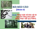 Chủ đề: Pháp luật về bảo vệ tài nguyên rừng (bao gồm động thực vật quý hiếm)