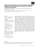 Báo cáo khoa học: Signal peptide peptidase and its homologs in Arabidopsis thaliana – plant tissue-speciﬁc expression and distinct subcellular localization