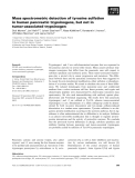 Báo cáo khoa học: Mass spectrometric detection of tyrosine sulfation in human pancreatic trypsinogens, but not in tumor-associated trypsinogen