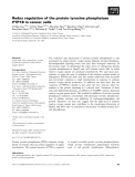 Báo cáo khoa học: Redox regulation of the protein tyrosine phosphatase PTP1B in cancer cells