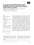 Báo cáo khoa học: A novel plant protein disulﬁde isomerase family homologous to animal P5 – molecular cloning and characterization as a functional protein for folding of soybean seed-storage proteins