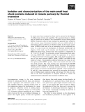 Báo cáo khoa học: Isolation and characterization of the main small heat shock proteins induced in tomato pericarp by thermal treatment