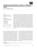 Báo cáo khoa học: Abundance of intrinsic disorder in SV-IV, a multifunctional androgen-dependent protein secreted from rat seminal vesicle